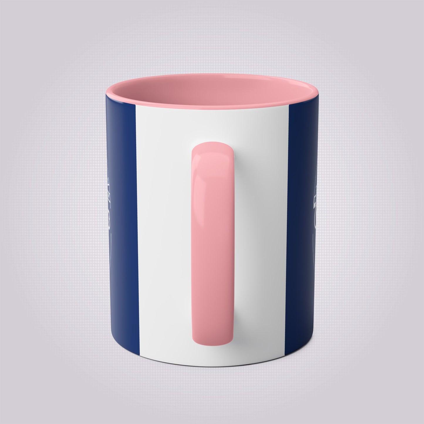 This shows the pink handle and inners from behind